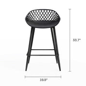 Kurv® Series Counter Cafe Table 24"+ Kurv® Counter Stool - Set of 2
