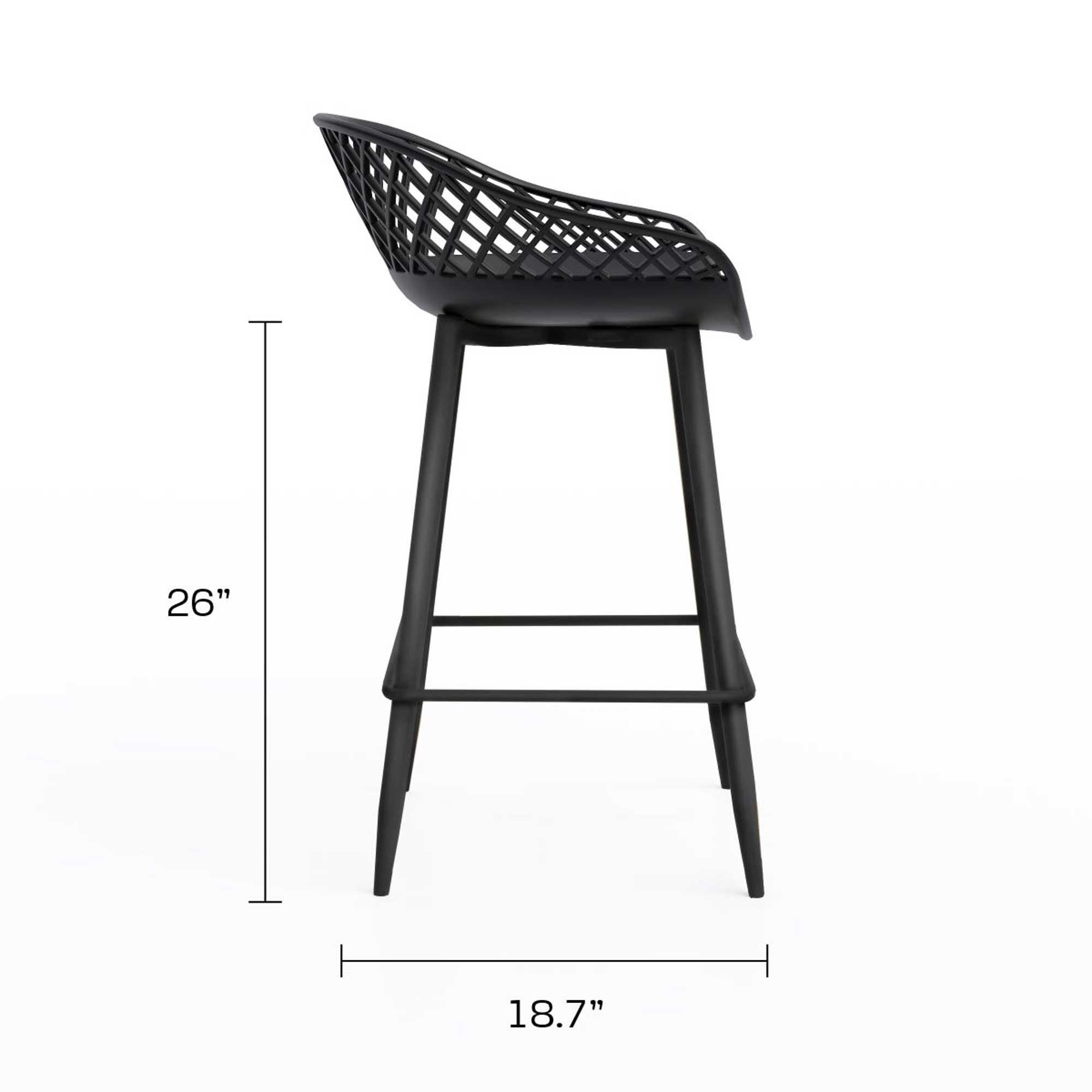Kurv® Series Counter Cafe Table 24"+ Kurv® Counter Stool - Set of 2