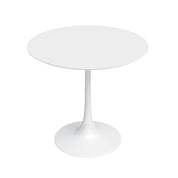 Kurv® Cafe Table for Indoors – 31.5”D x 29.5”H – White Top – White Base