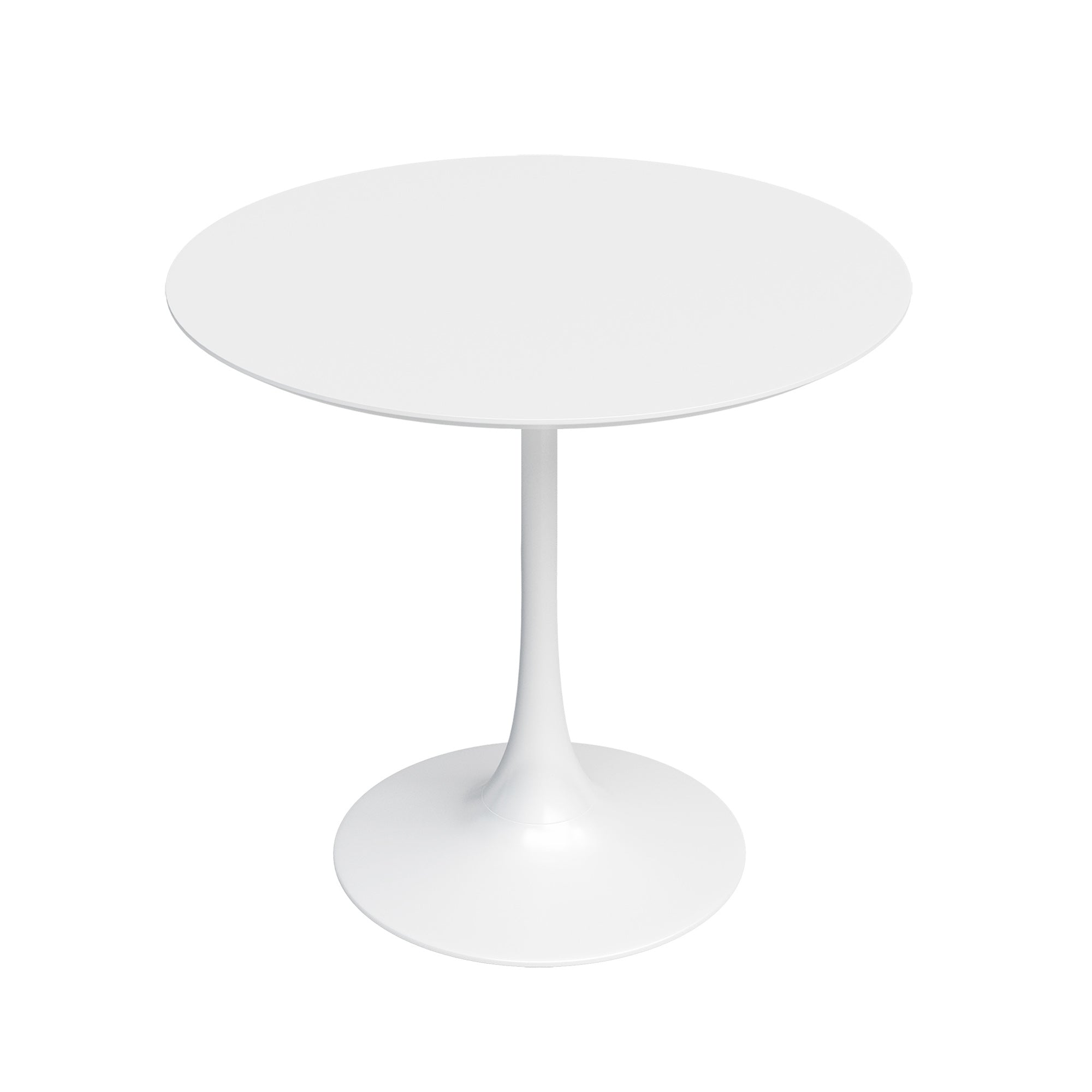 Kurv® Cafe Table for Indoors – 31.5”D x 29.5”H – White Top – White Base