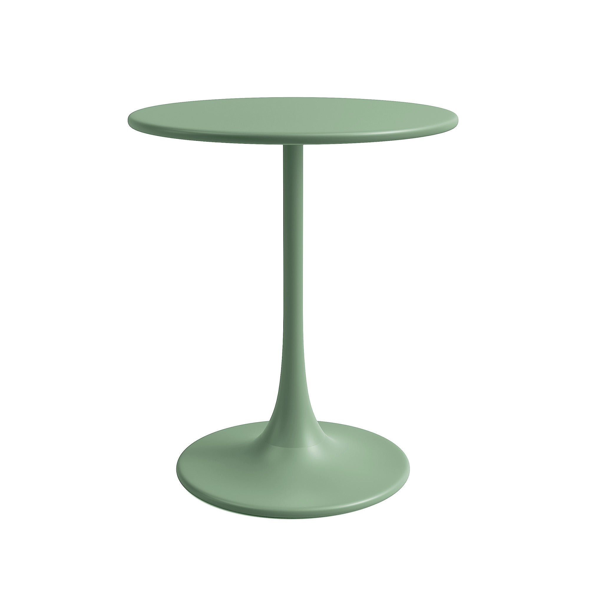 Kurv® All Steel Bistro Table for Indoors or Outdoors - 24”D x 30”H – Aloe Green