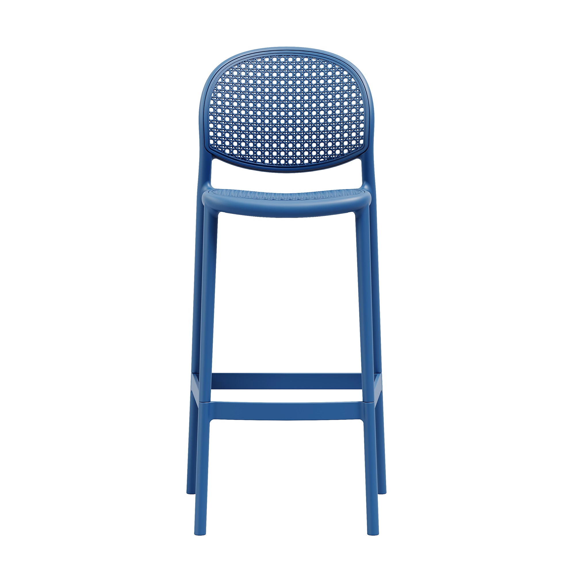 Joss Bar Stool - Berry Blue, Indoor/Outdoor - Set of 4