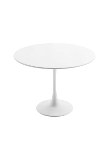 Kurv™ Series White Bistro Steel Table - 39"D x 30"H