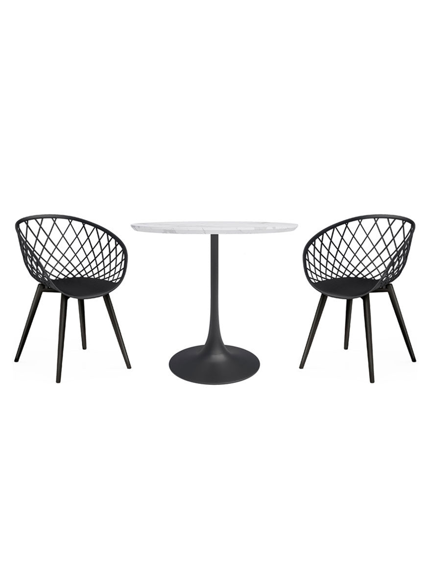 Kurv® Series Cafe Table + Kurv® Chair - Set of 2