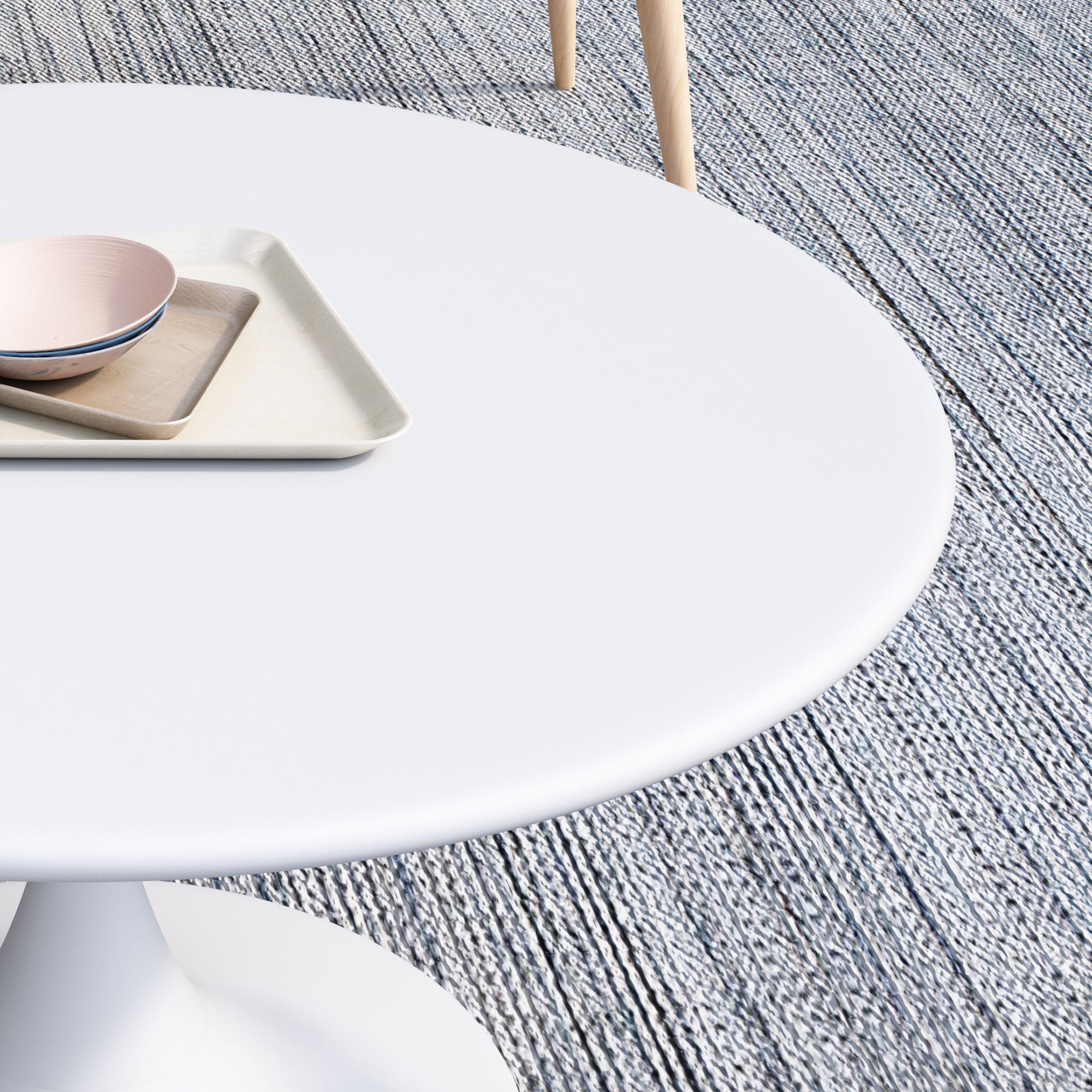 Kurv® Coffee Table - All Steel - White, Indoor/Outdoor