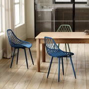 Kurv® Indoor Outdoor Dining Chair - Berry Blue - Set of 2