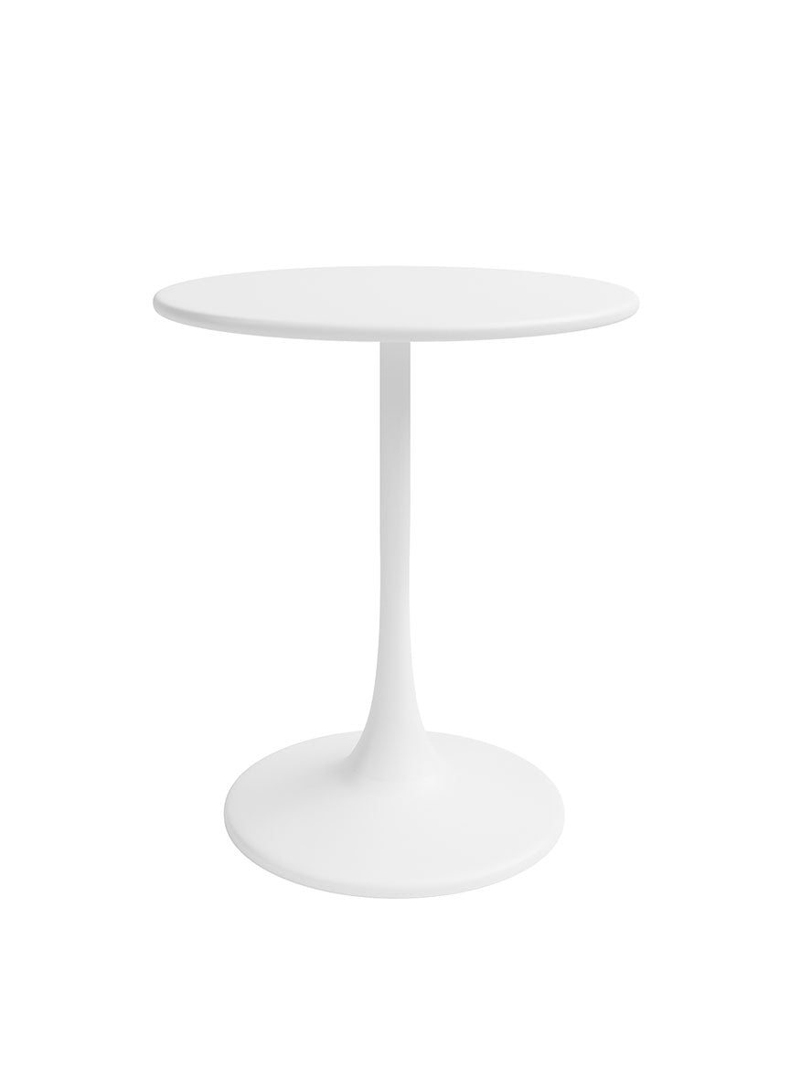 Kurv™ Series White Bistro Steel Table - 24"D x 30"H