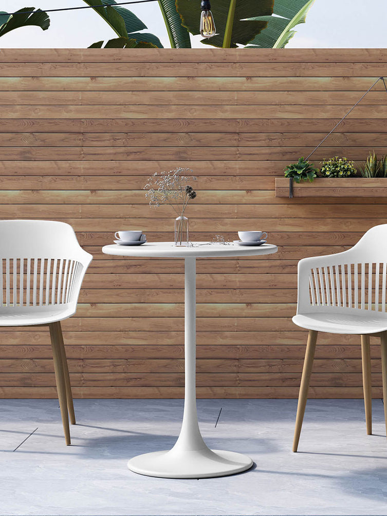 Kurv™ Series White Bistro Steel Table - 24"D x 30"H – Jamesdar