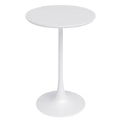 Kurv® Counter Cafe Table for Indoors – 24”D x 36”H – White Top – White Base
