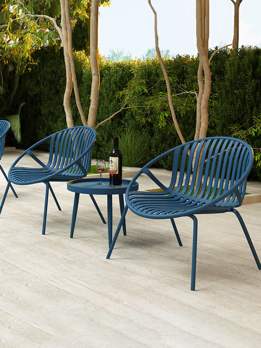 Rio Lounge Chair - Berry Blue, Indoor/Outdoor