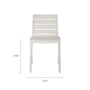 Rylan Indoor and Outdoor Stackable Chair - Cement Gray - Set of 4