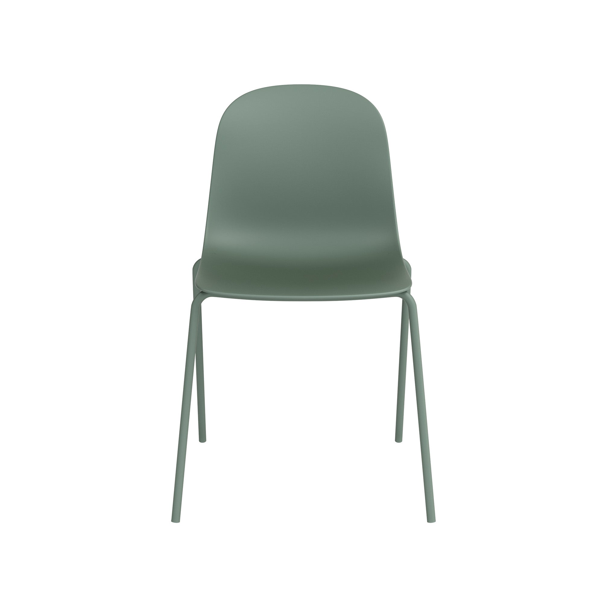 Serena Stackable Chair with Steel Frame - Aloe Green - Set of 4