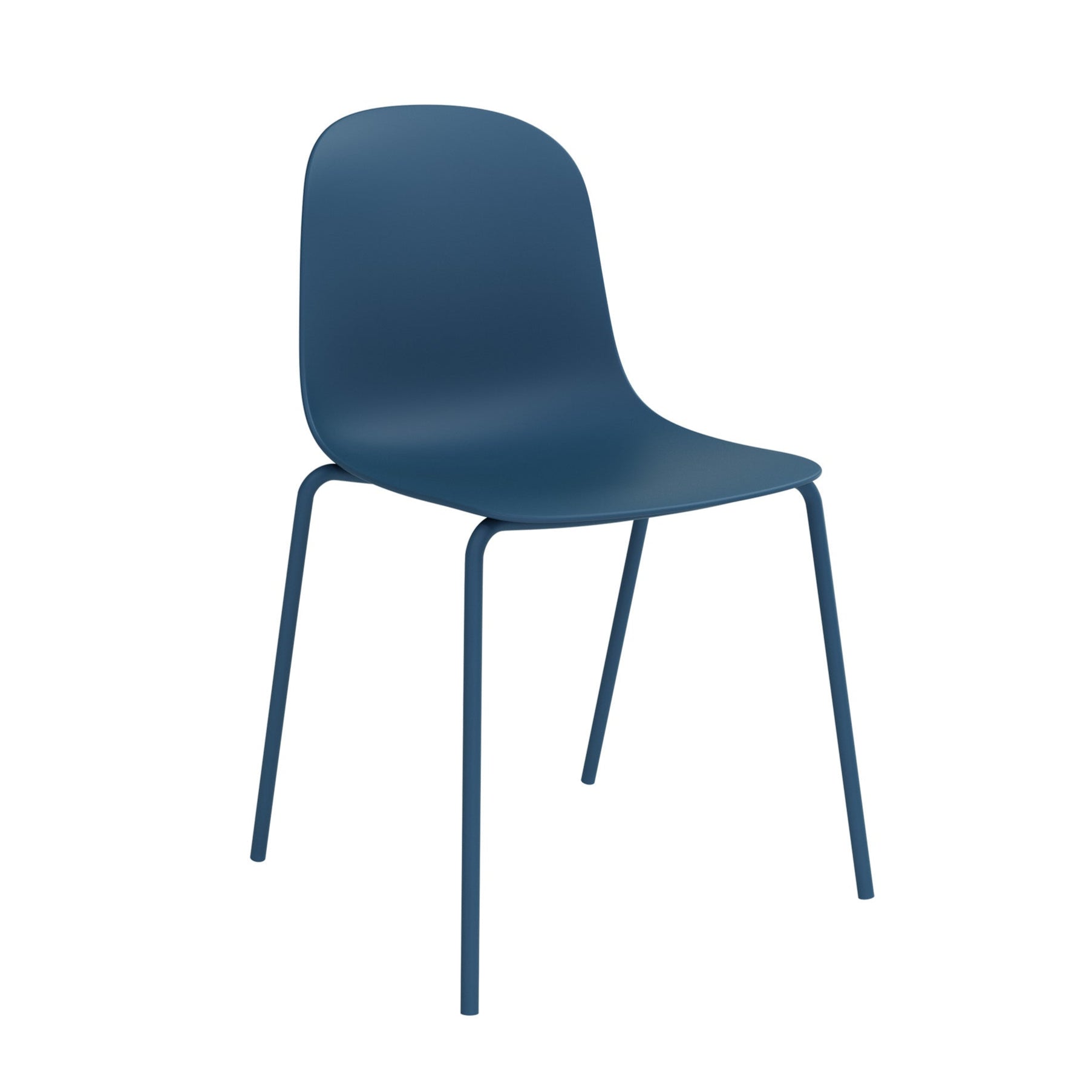 Serena Stackable Chair with Steel Frame - Berry Blue - Set of 4