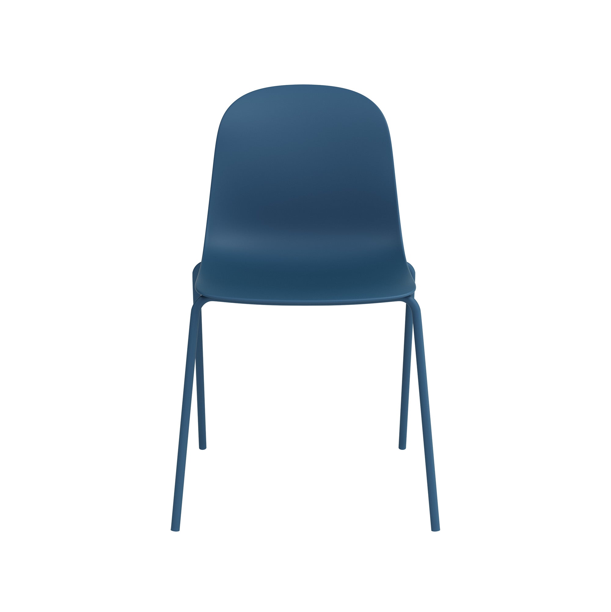 Serena Stackable Chair with Steel Frame - Berry Blue - Set of 4