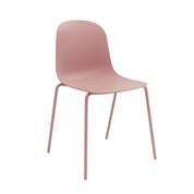 Serena Stackable Chair with Steel Frame - Dusty Pink - Set of 4