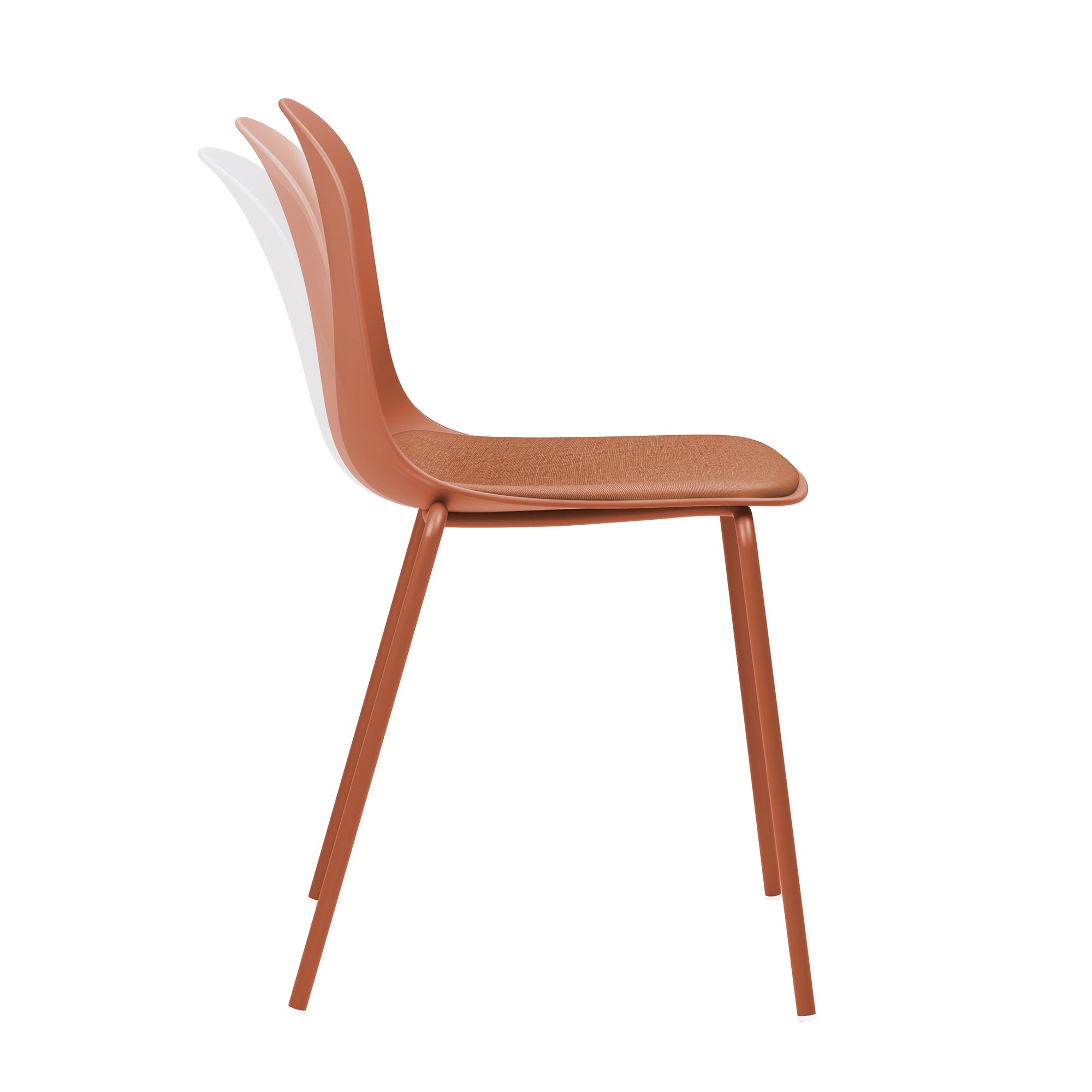 Serena Stackable Chair with Cushion - Clay Red - Set of 4