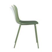 Serena Stackable Chair with Cushion - Olive Green - Set of 4