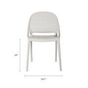 Shay Indoor and Outdoor Stackable Chair - Cement Gray - Set of 4
