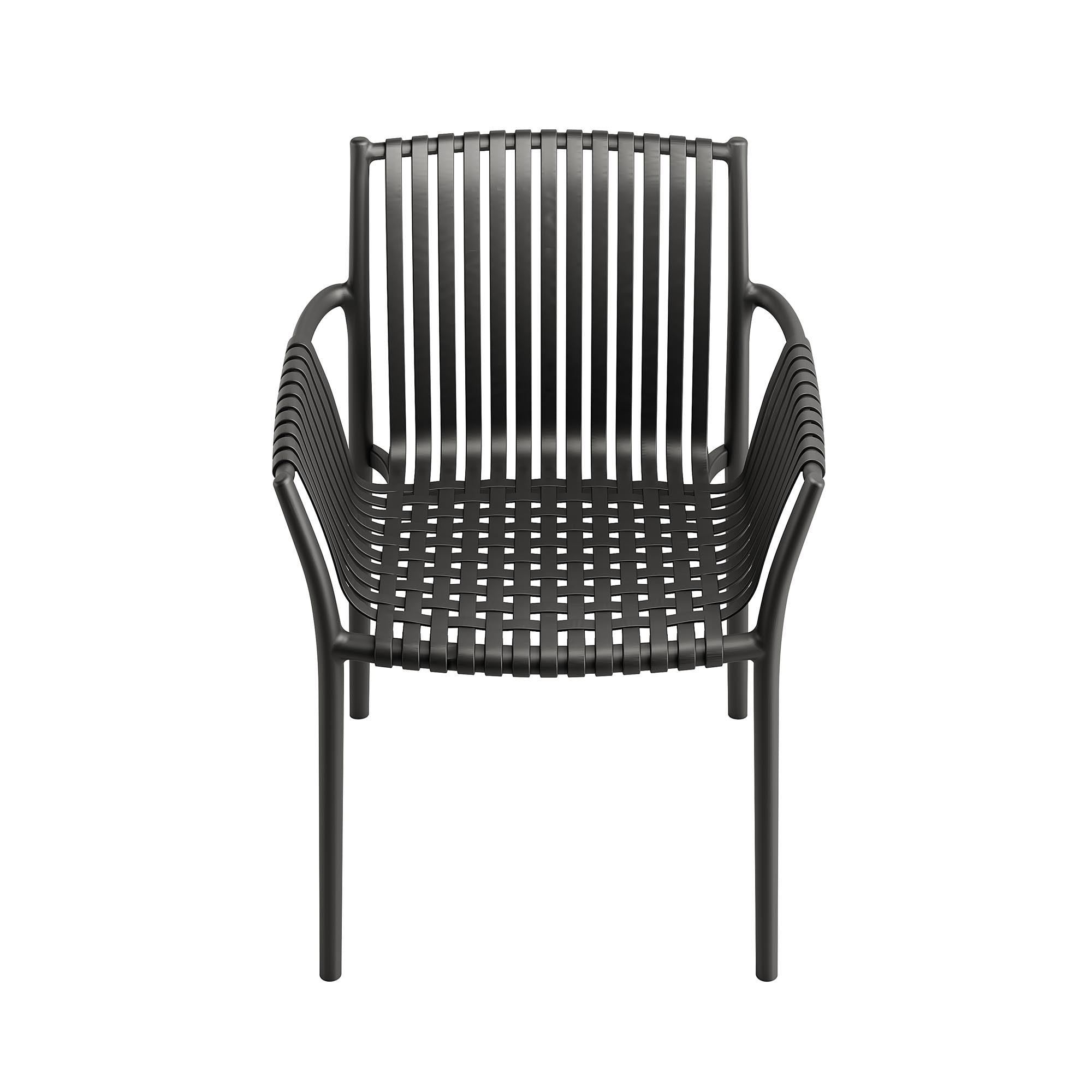 Weave Stackable Chair - Black, Indoor/Outdoor