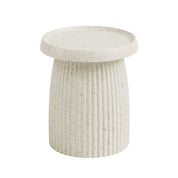 Vera Side Table - Stone White - 15.7"D x 17.7"H