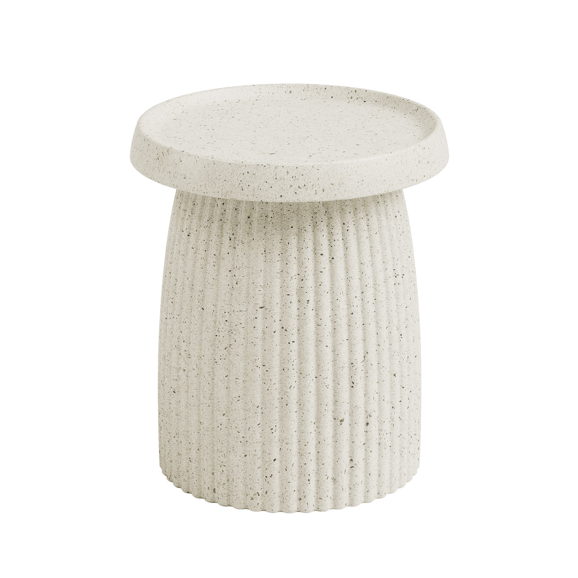 Vera Side Table - Stone White, Indoor/Outdoor
