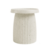 Vera Side Table - Stone White - 15.7"D x 17.7"H