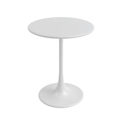 Kurv® All Steel Bistro Table for Indoors or Outdoors - 24”D x 30”H – White