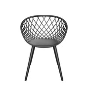 Kurv™ Indoor and Outdoor Arm Chair - Black - Set of 2
