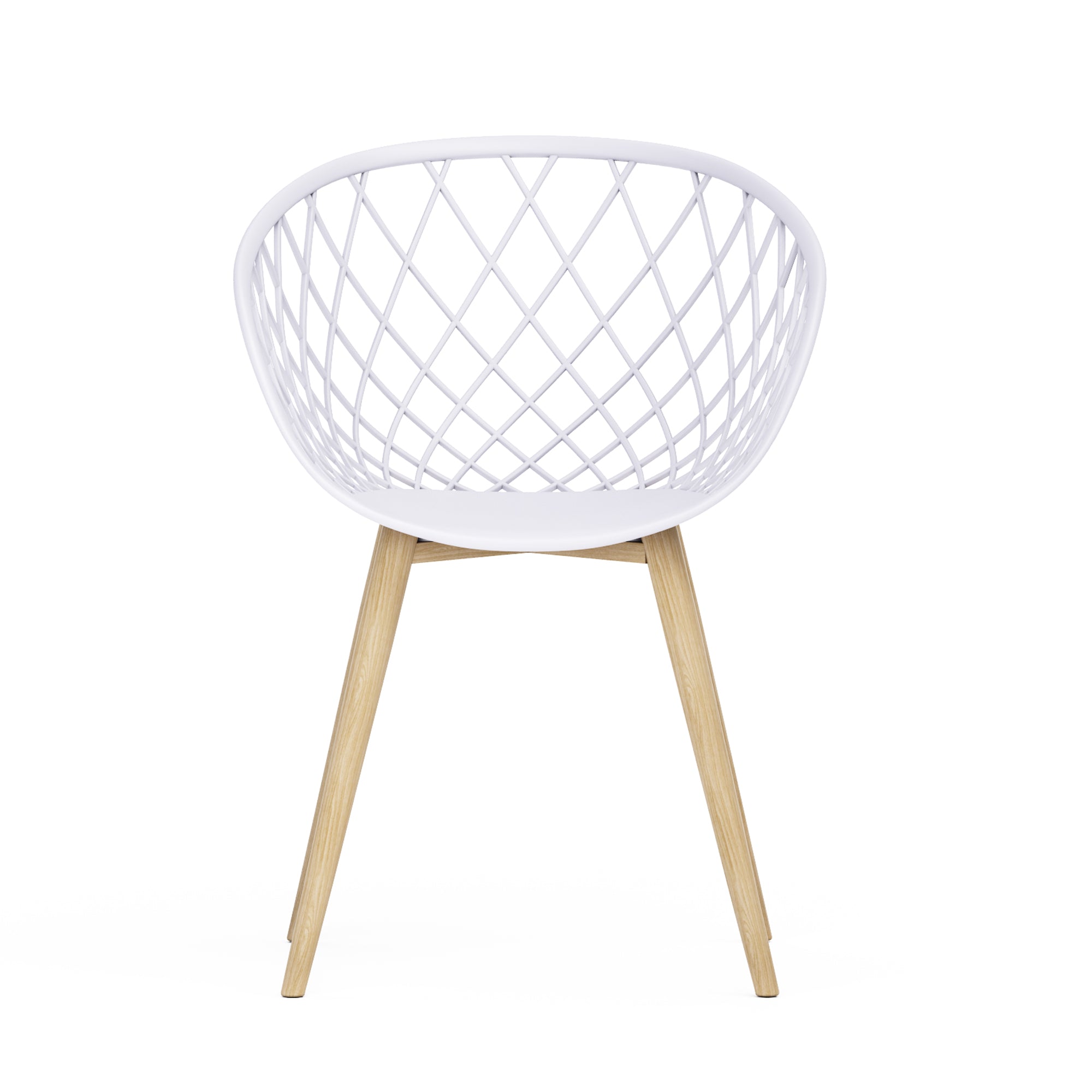 Kurv™ Series Chat Table and Kurv™ Chair Set - White