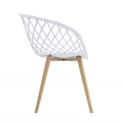 Kurv™ Series Chat Table and Kurv™ Chair Set - White