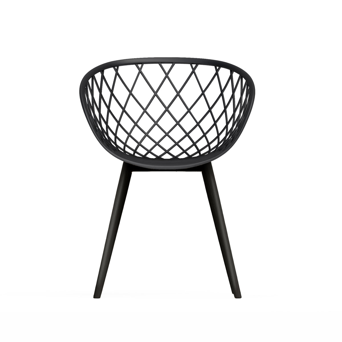 Kurv™ Chat Table and Kurv™ Chair Set - Black