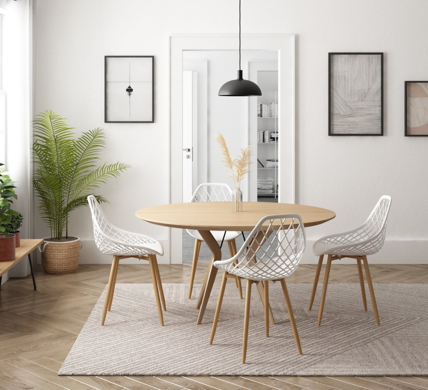 Kurv® Dining Chair - White ( 2 Pack ) | Jamesdar