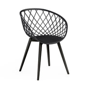 Kurv™ Series Chat Table and Kurv™ Chair Set - Black