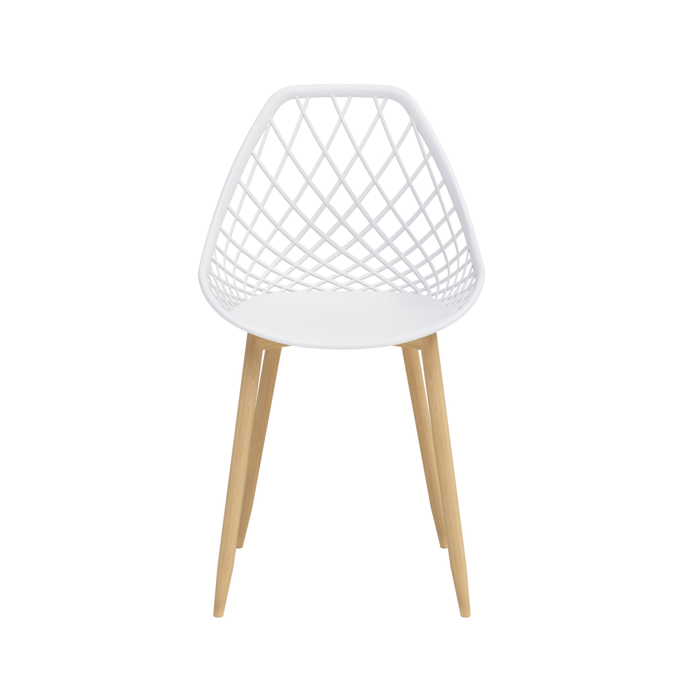 White with natural legs