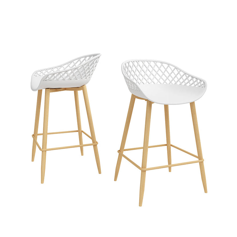 White with natural legs