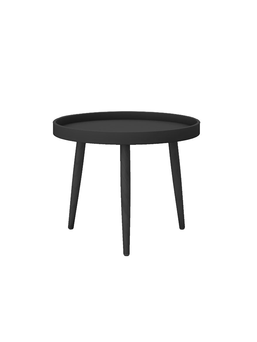 Kurv™ Series Chat Table - Indoor and Outdoor - Black with Black Legs